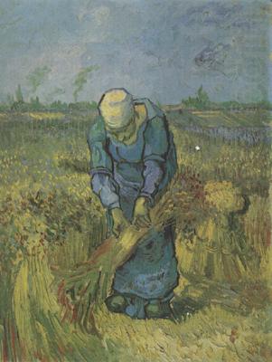 Vincent Van Gogh Peasant Woman Binding Sheaves (nn04) china oil painting image